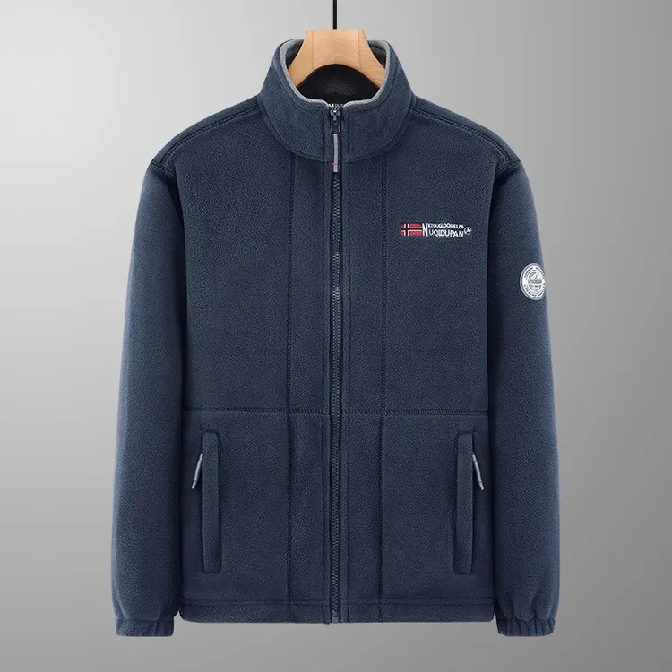 【加绒加厚】高克重1000克秋冬摇粒绒外套男防风抗寒加绒保暖抓绒衣