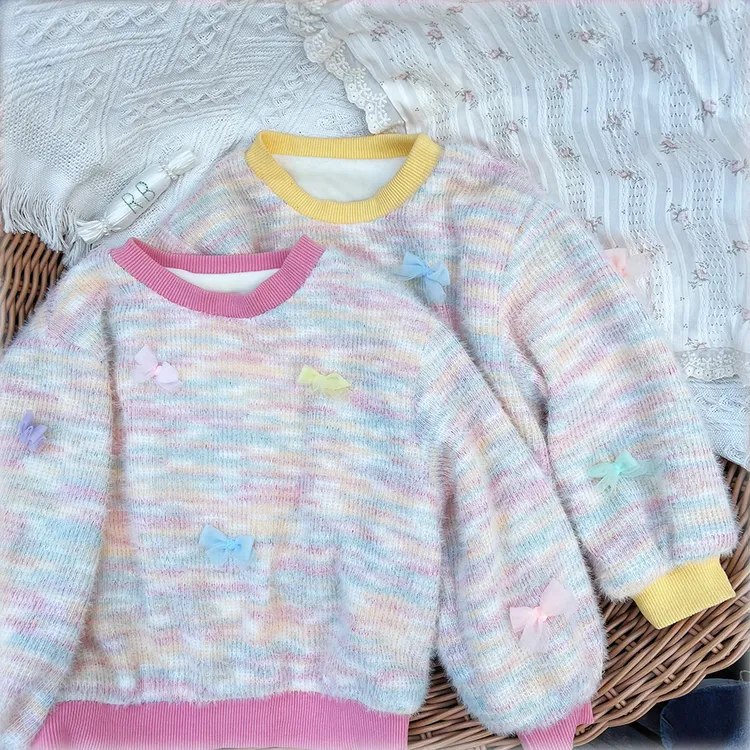 女童秋冬装加绒卫衣2024新款网红女孩宝宝儿童春秋款百搭绒衫上衣