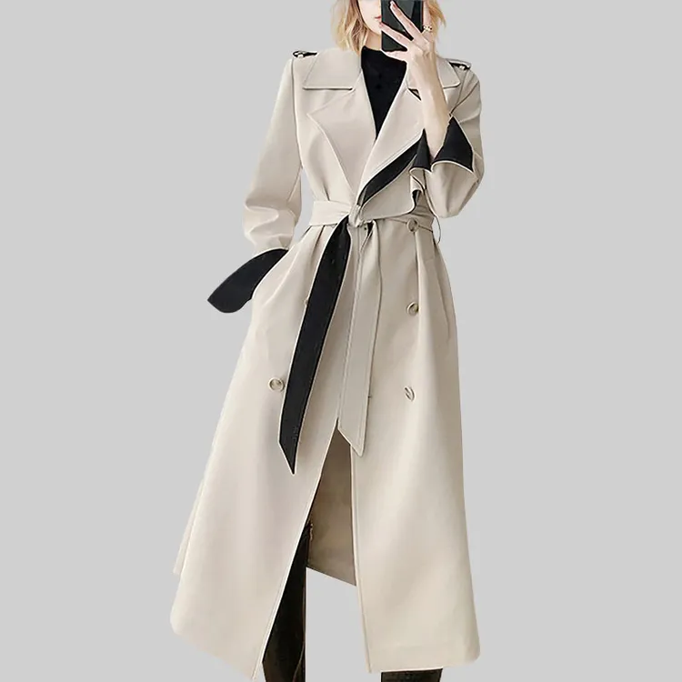 女神范高级收腰显瘦风衣外套女2025年秋装设计感小众气质长款大衣