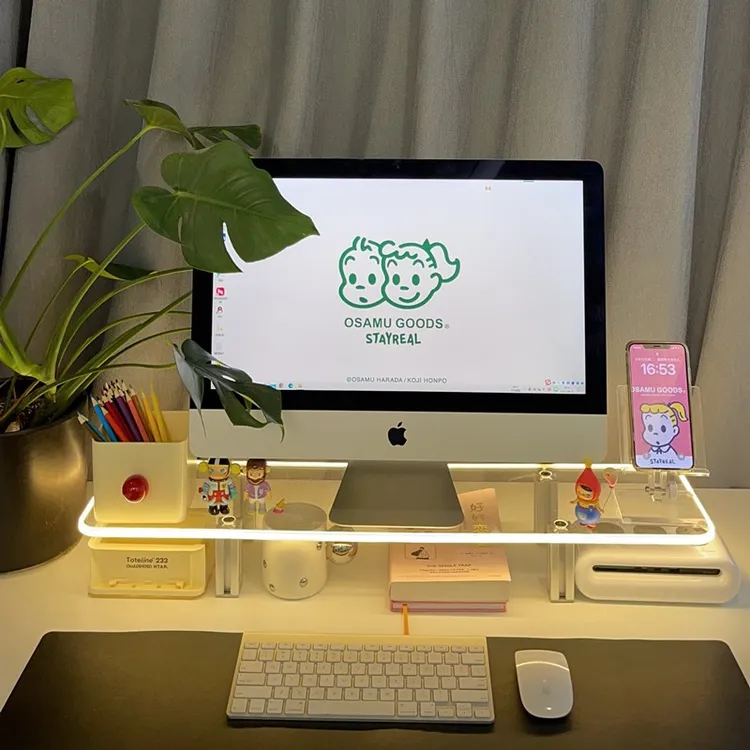 LELIO透明亚克力桌面显示器增高架简约高级笔记本支架电脑支架