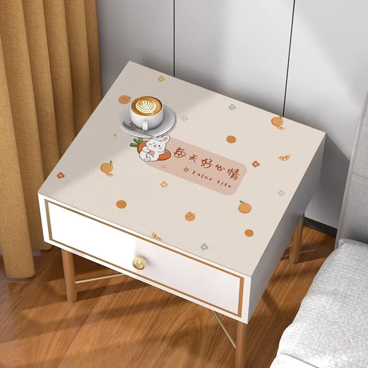 床头柜垫罩防水防油皮革桌垫简约防尘盖布垫子加厚桌面垫轻奢桌布