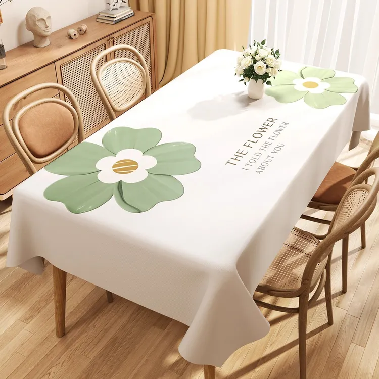 轻奢高级感小羊皮桌布免洗防水防油防烫高档皮革餐桌布长方形台布