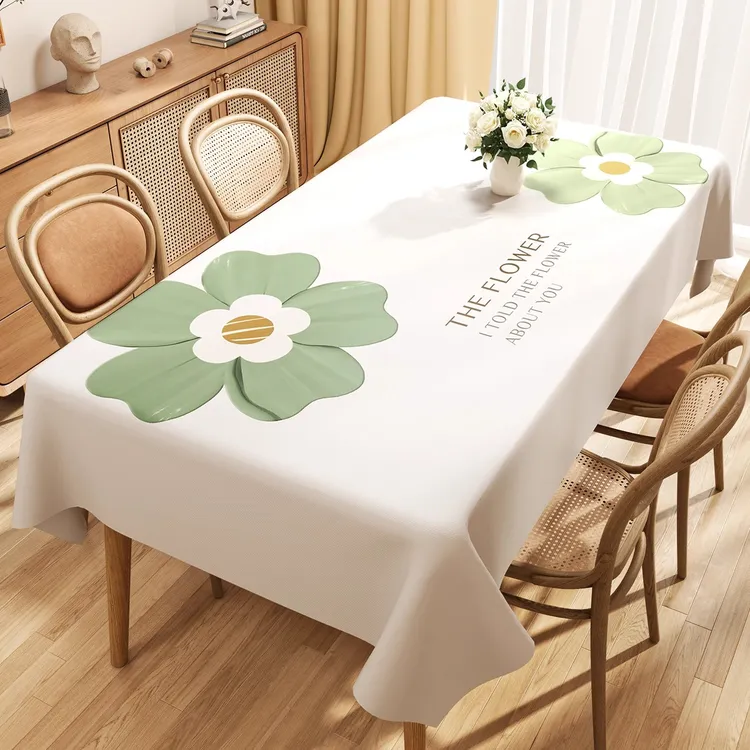 桌布防水防油免洗防烫pvc茶几垫长方形轻奢高级感台布家用餐桌布