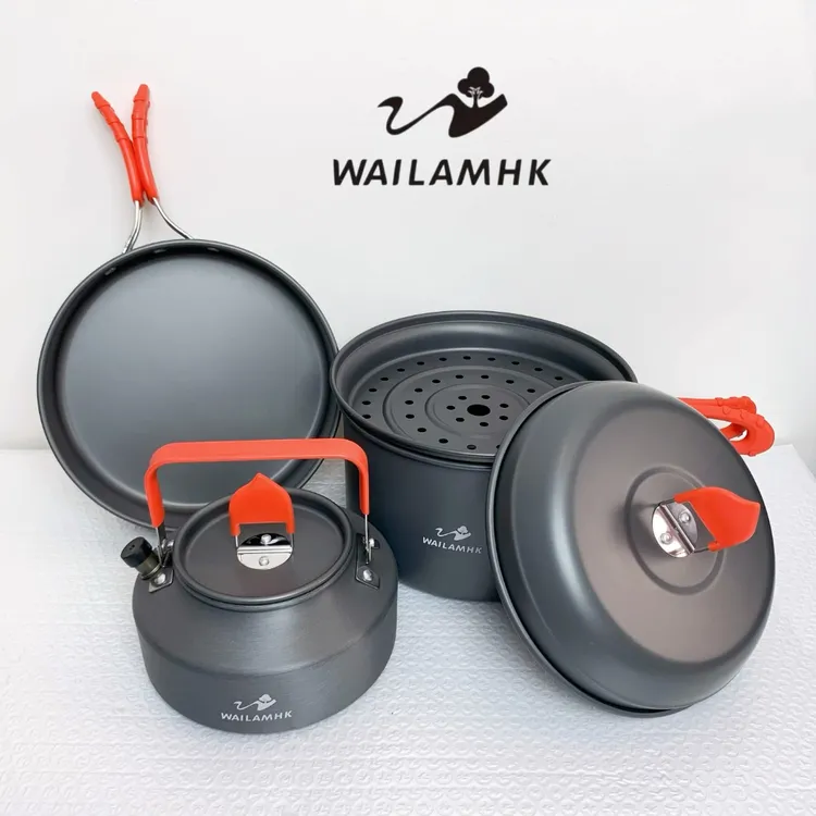 【新品•蒸笼套锅】户外炊具锅具2-6人带蒸笼套锅便携露营野炊装备