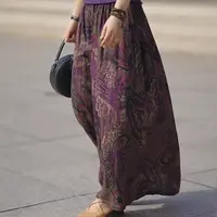 春夏秋新款半身裙 （亚麻）