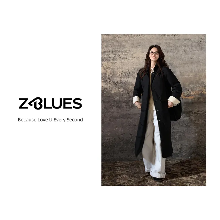 Z.blues【岁月治愈感】大气有层次高蓬松中长款鹅绒羽绒服YZQSH7296