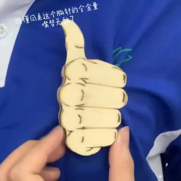 中指胸针搞笑版我的社交可滑动徽章材料包222