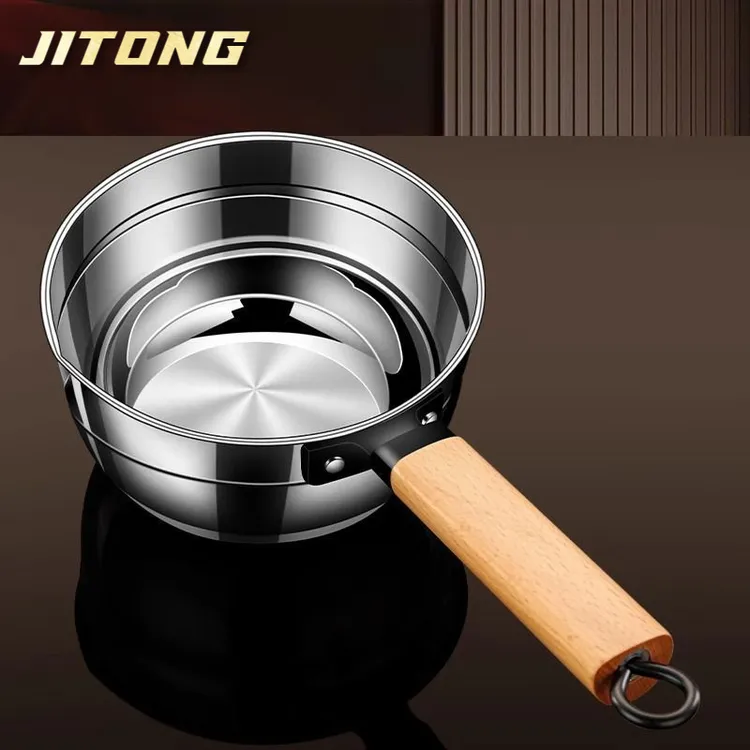 304不锈钢水瓢家用长柄厨房加厚舀水勺子商用大号加深食堂汤勺子