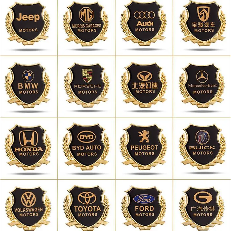 新款汽车金属车贴3D立体车标车窗贴汽车贴纸改装VIP立体车标贴