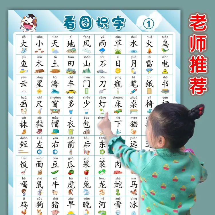 看图识字挂图幼儿园小中大班零基础小学生启蒙教育一年级儿童神器
