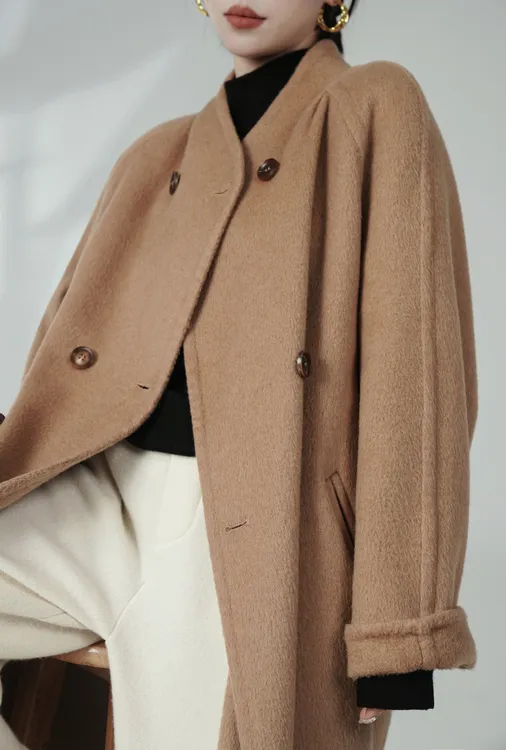 【起范款】【经典】【骆驼绒】女士长款起范款骆驼绒大衣 6021