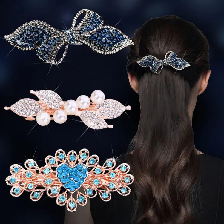 发夹后脑勺头发夹子发饰成人时尚马尾顶夹横夹女短发头饰一字夹