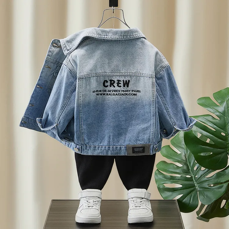 男童牛仔外套2025新款春装儿童春款女宝宝上衣男孩春秋款洋气童装