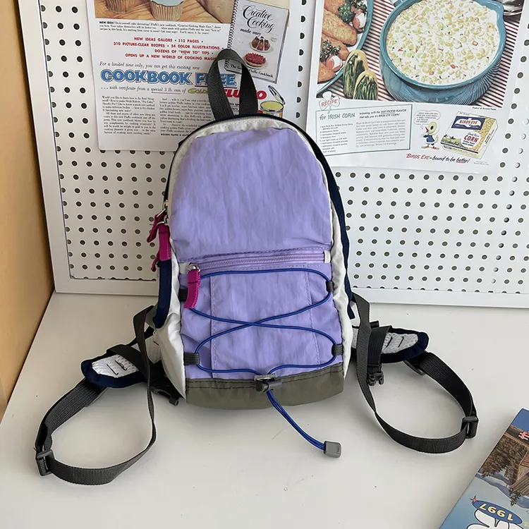 -ZSYGBB-户外运动撞色拼接登山包小众休闲背包复古书包轻便旅行包