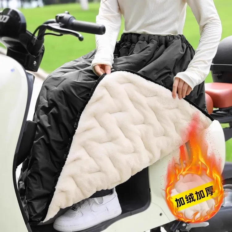电动车挡风被衣半身围裙加厚护腿腰摩托车防风裙防寒保暖护膝冬季