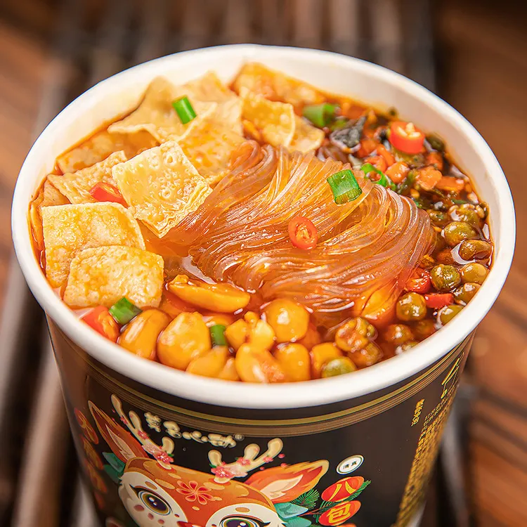 【爆汁腐竹】八包料酸辣粉酸爽劲辣方便速食冲泡正宗红薯粉