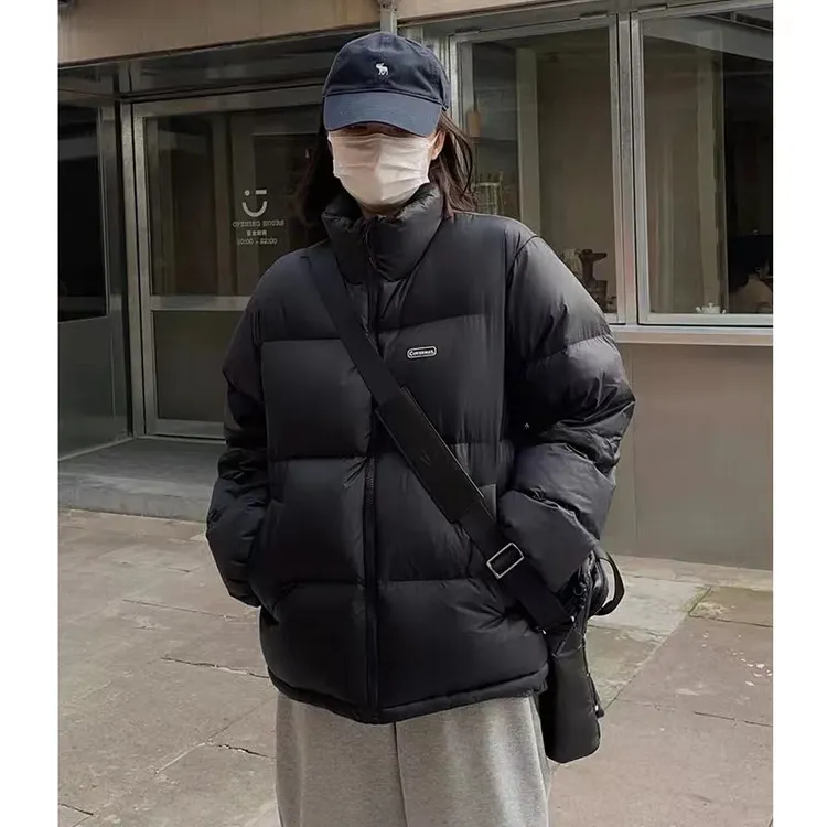 网红短款羽绒服女冬季新款韩版小个子宽松加厚小众男女同款面包服