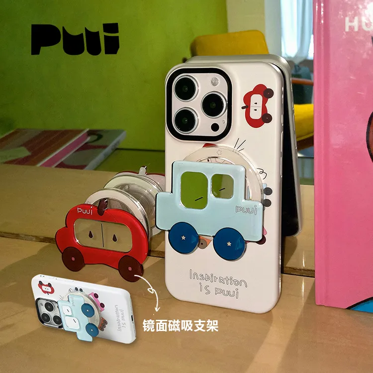 Puui原创苹果磁吸手机壳卡通创意菲林可爱趣味居家简约《city溜达》