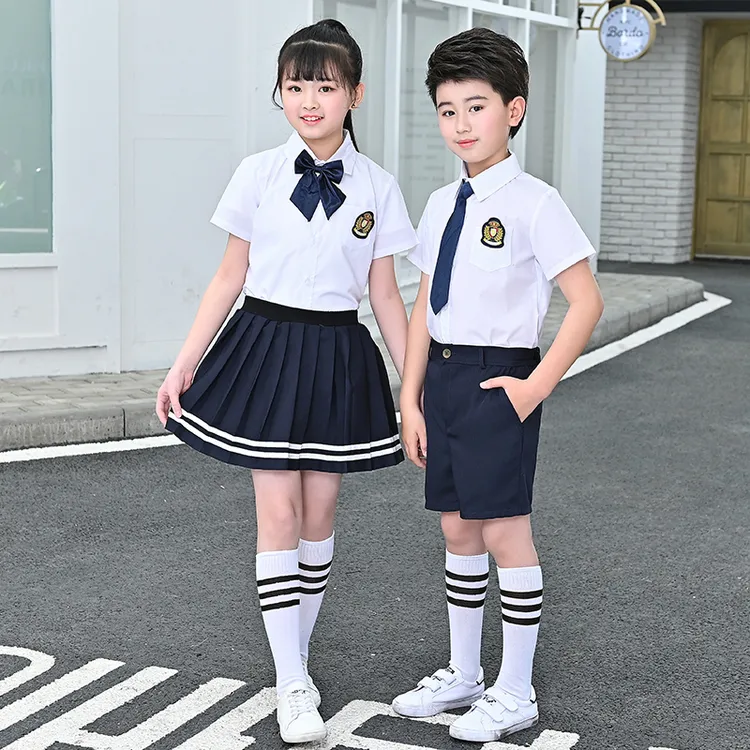 儿童合唱服幼儿园园服毕业服英伦风班服白衬衫小学生校服夏季套装