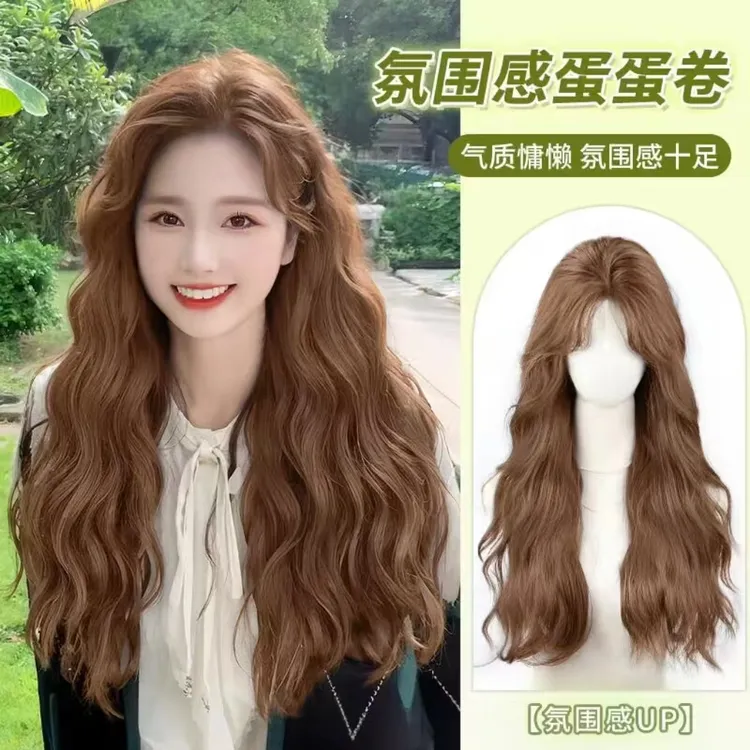 梦露丝【甜心公主】奶茶栗棕色五层手织慵懒羊毛卷蓬松气质假发