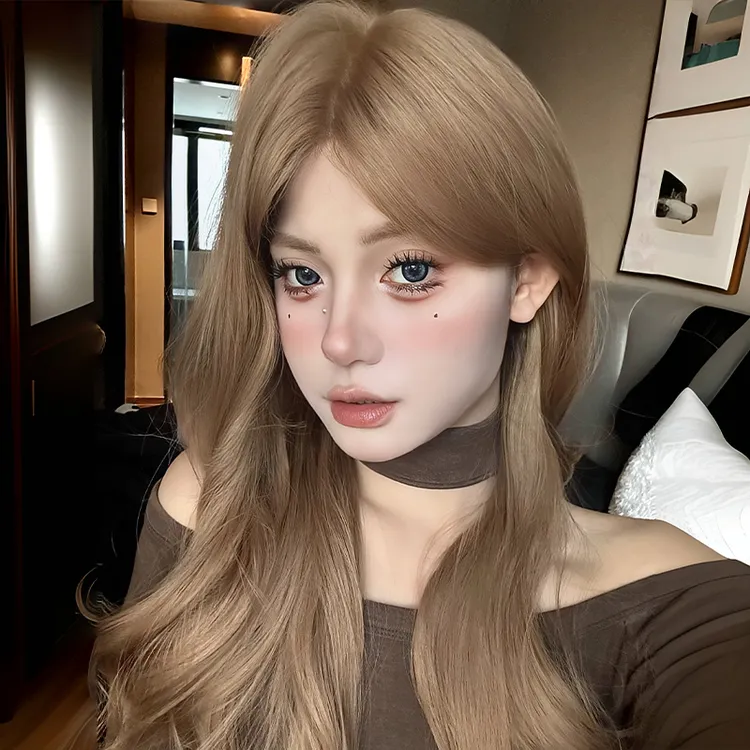 梦露丝假发女长卷发波浪小额蕾丝仿真气质时尚整顶假发人型电脑