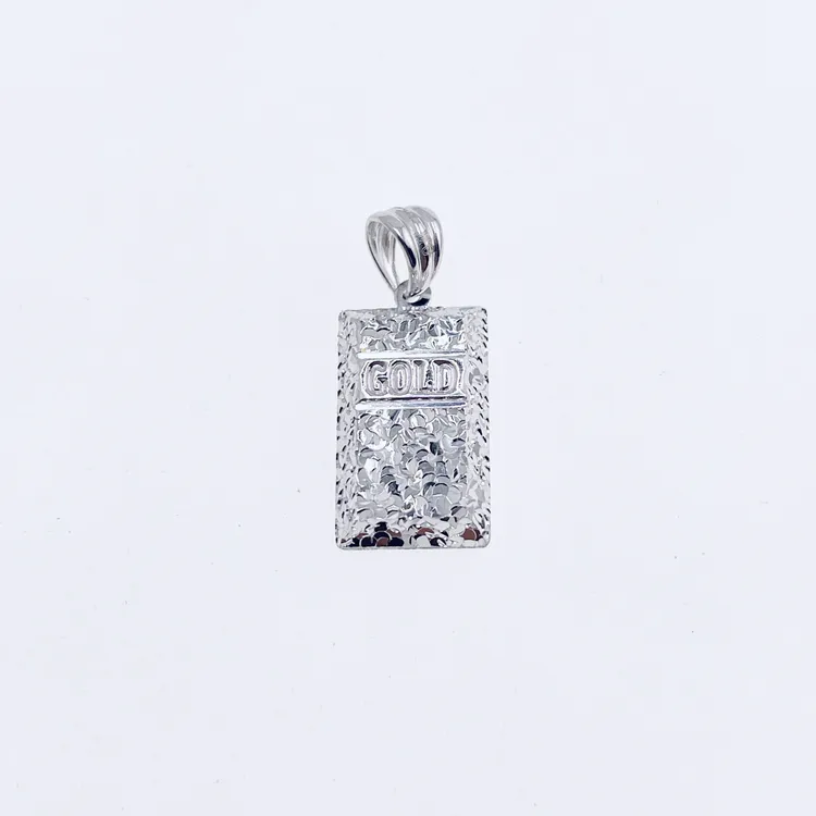 铂金Pt950碎碎冰款大小金砖吊坠