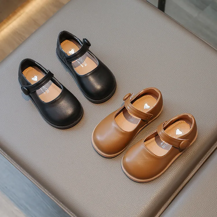 女童皮鞋浅口公主鞋2025新款儿童鞋子软底豆豆鞋女童鞋小女孩单鞋