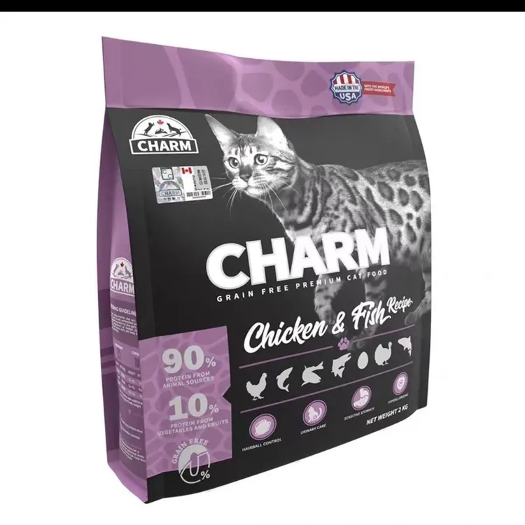 野性魅力猫粮CHARM美国进口鸡肉鱼无谷全价增肥发腮成幼猫粮2kg