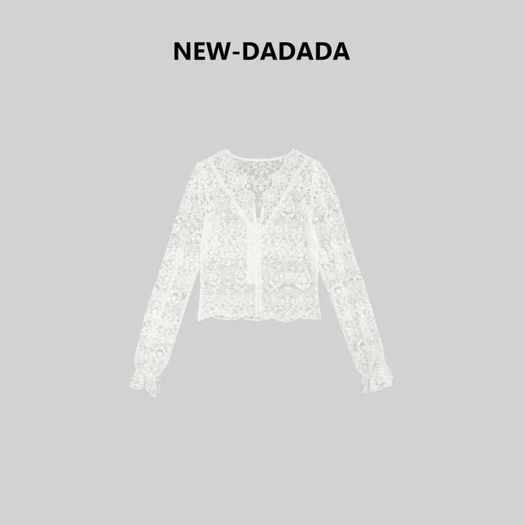 利达NEWD法式蕾丝开衫内搭打底防晒衬衣独特绝美上衣小衫TB1344