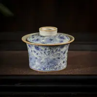 【小田甄陶】万花-朴云堂-盖碗-130CC（朴碗0091）