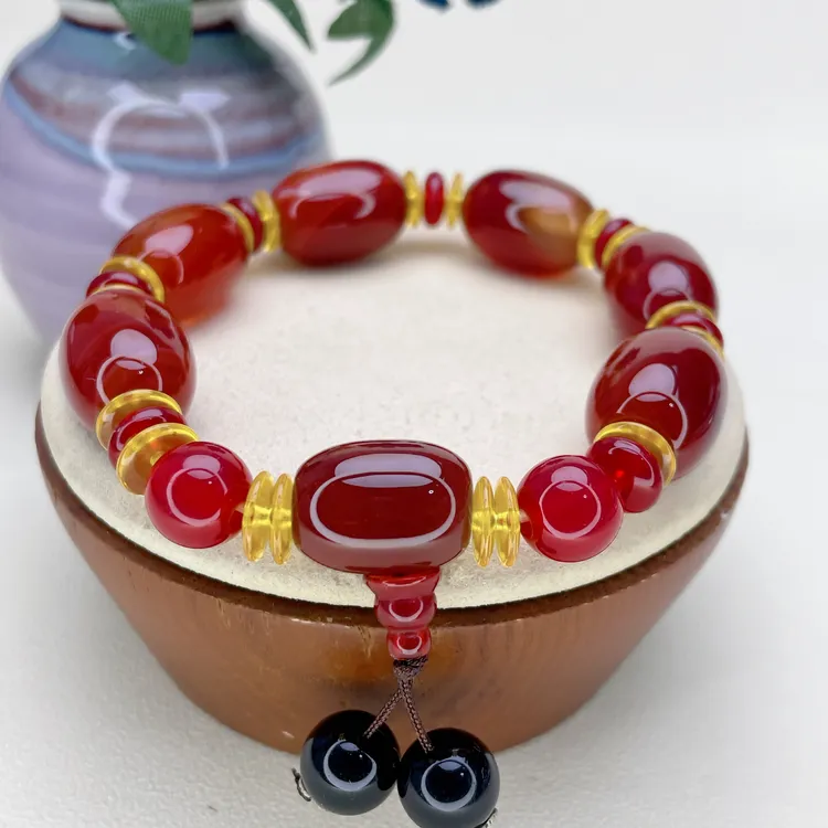 玛瑙手串玛瑙米珠手串玉石手链男女款手串【多样性发货】 G21