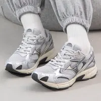 美津浓女鞋2025新款复古潮流厚底老爹鞋轻量缓震慢跑跑鞋D1GH2229