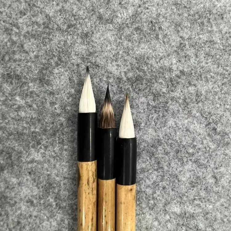 【青凤白凰】紫毫+紫羊兼毫+狼羊兼毫三支套装专业级毛笔