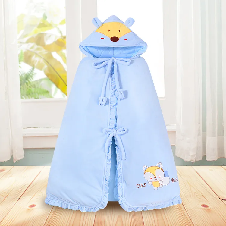 【长款加厚可脱胆】婴儿斗篷秋冬季外出防风加厚冬天连帽宝宝披风