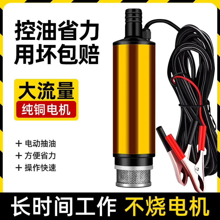 电动抽油泵12V24V小型抽水泵车载式柴油加油泵抽油神器通用自吸抽