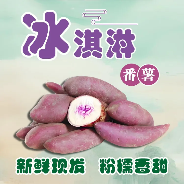 广东高州冰淇淋番薯 健康绿色 粉糯香甜 新鲜现发