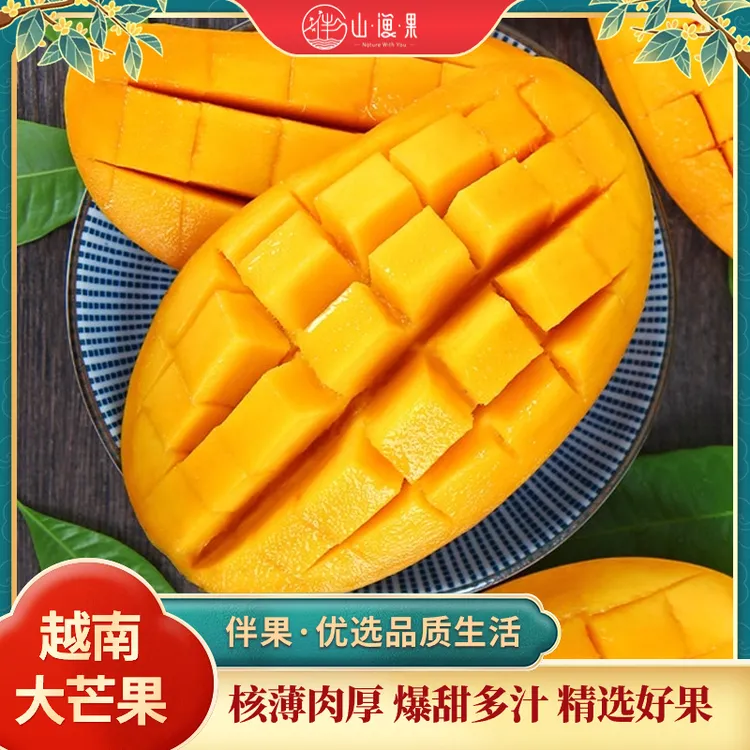 海南金煌芒水仙芒果无丝现摘应当季新鲜热带水果现摘青甜心芒整箱