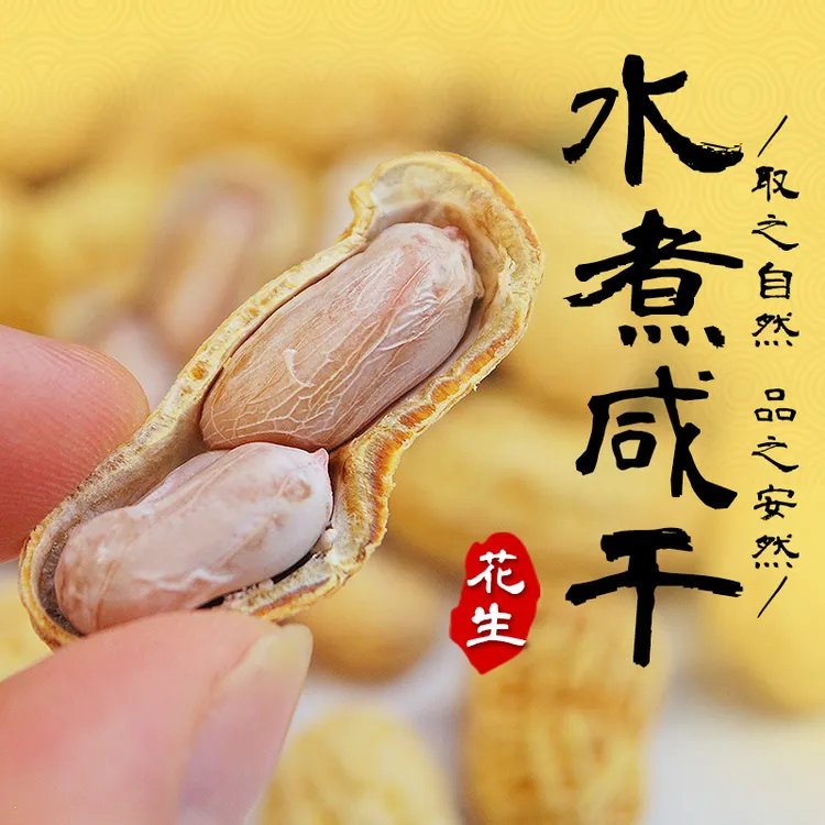 新水煮咸干花生蒜香五香原味白晒咸味带壳不上火客家炒货零食小袋