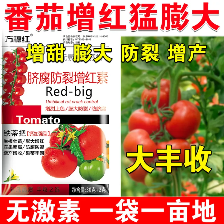 番茄叶面肥增花增果灵西红膨大防裂催红防畸形圣女果农用肥料