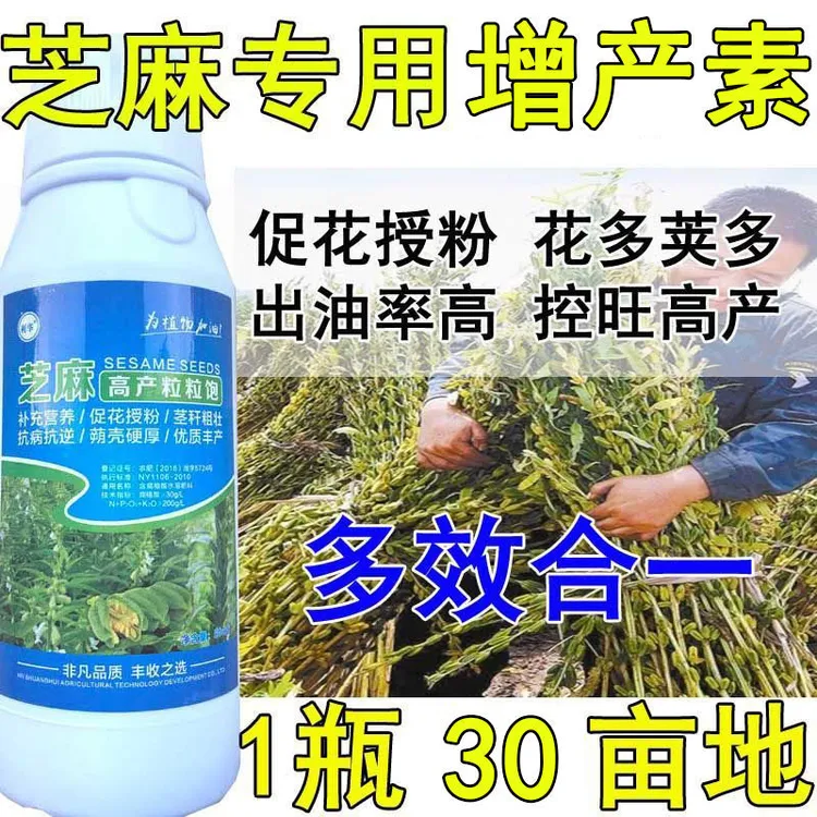 爱丰收芝麻专用肥料抗旱增产促花保荚芝麻三遍药饱籽增芝麻叶面肥
