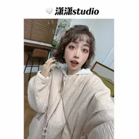 【一颗水蜜桃】潇潇自制定制肌理感面料加棉韩系百搭棉服外套XH6322