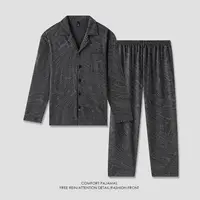 睡衣男士春秋款长袖长裤高级感家居服男款秋季可外穿休闲大码套装