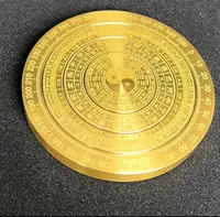 实心黄铜多层旋转指南针手把件【豪华版雕刻雕刻】高精度手工