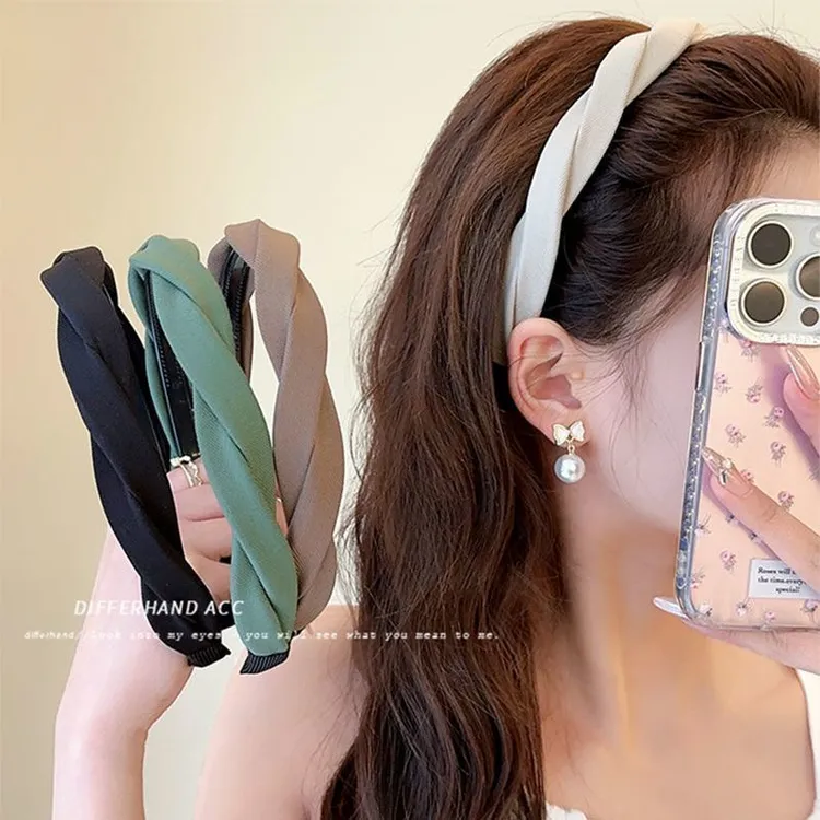 高颅顶发箍女2024新款洗脸防滑头箍新款百搭气质头箍带齿发卡发