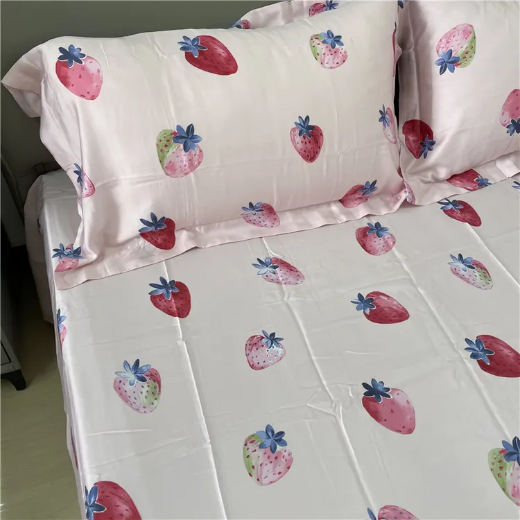 2023年60支兰精天丝床单枕套三件套双人床套件可以单独配夏被凉感