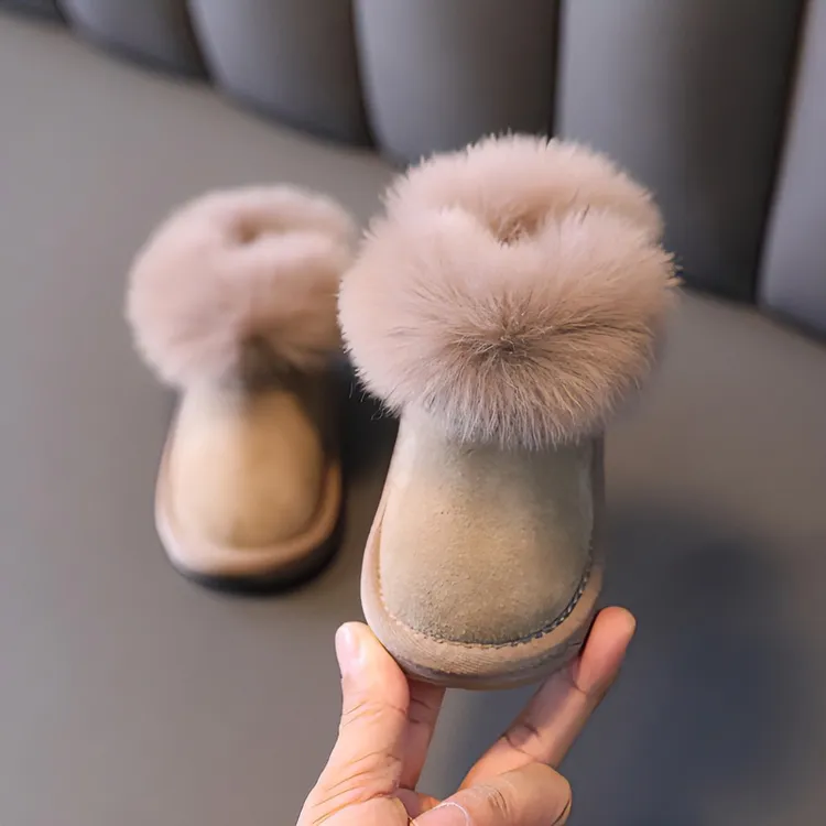 宝宝雪地靴男1-3岁2冬季加绒女小童加厚保暖学步棉鞋婴儿软底靴子
