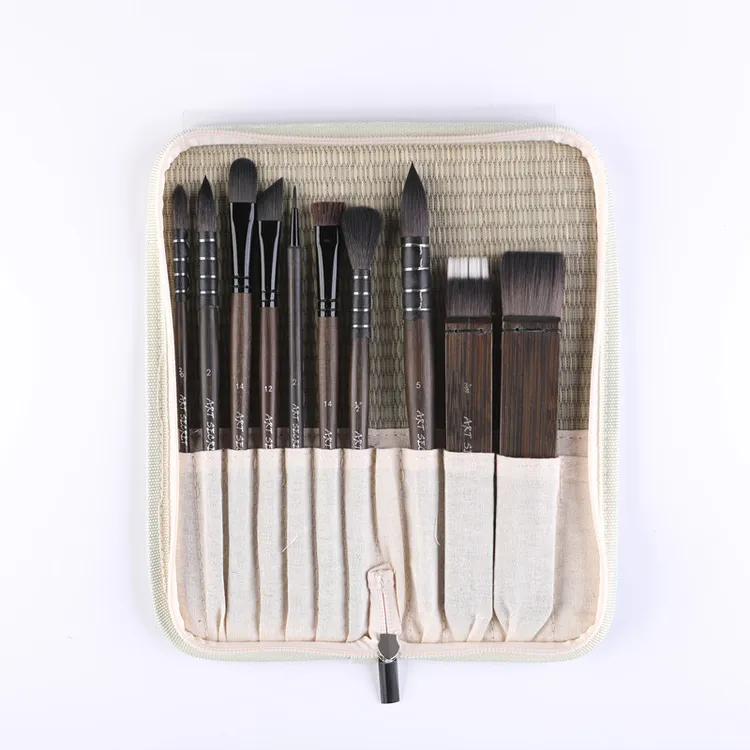 直播商品 秀明专业水彩丙烯画具999Set灰鼠毛色尼龙毛ArtSecret