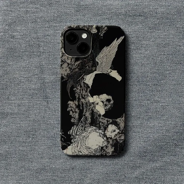 艺术插画适用iPhone15promax手机壳设计感小众2024新款磁吸13不撞