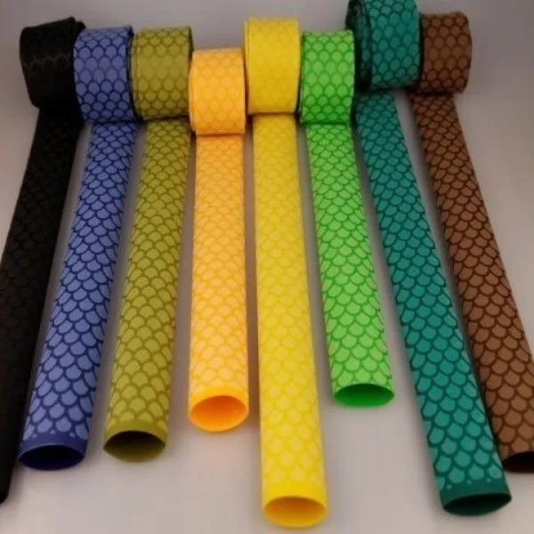 钓鱼竿手把套绝缘防滑热缩管花纹管钓鱼花纹热缩杆套直销