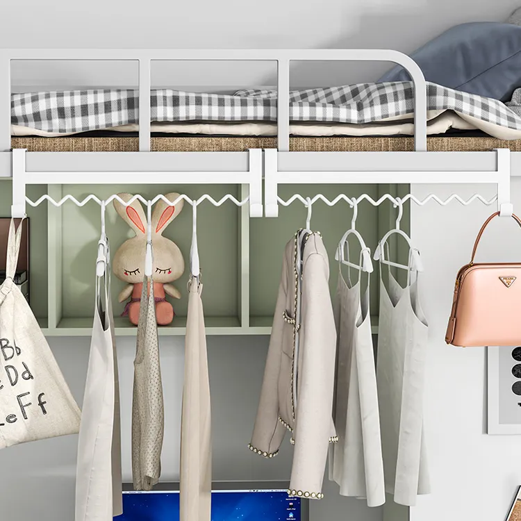 床边挂钩床头上下铺置物架波浪衣架柜边床边门后收纳寝室学生宿舍